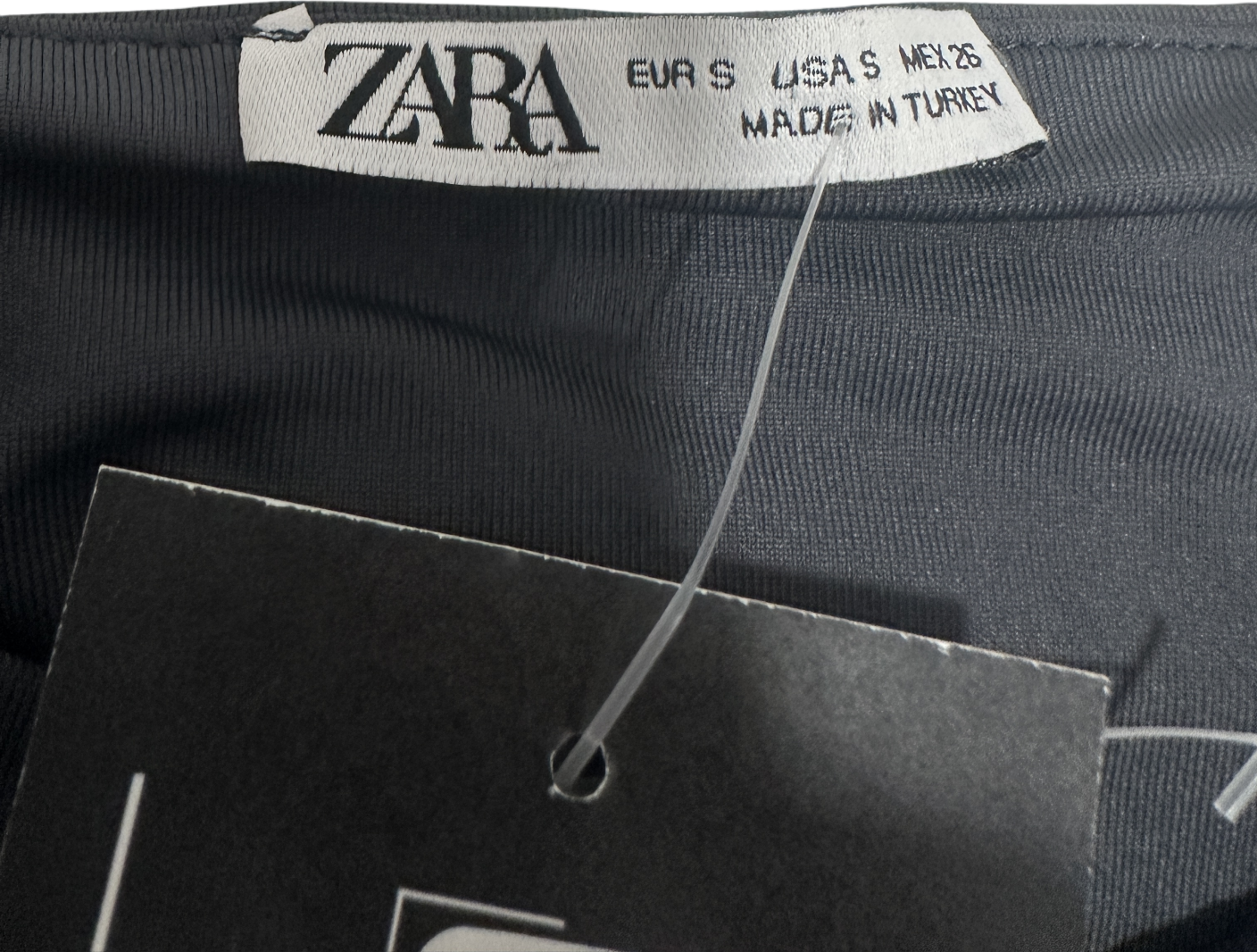 ZARA Grey Fitted Strappy Bodysuit UK S