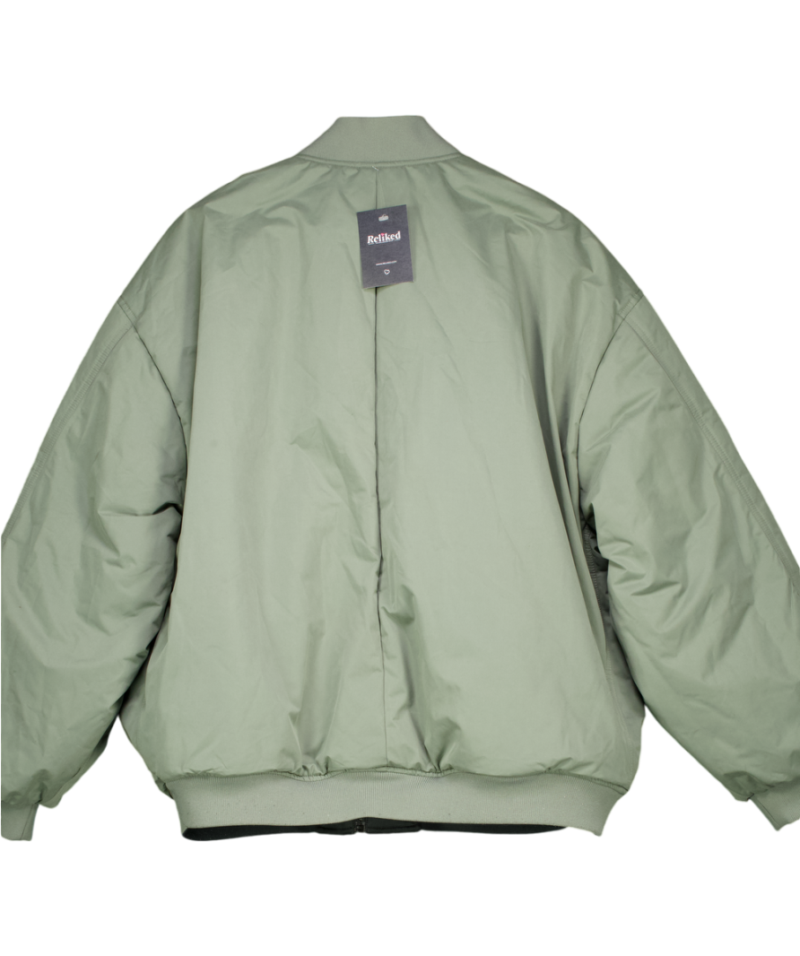 TALA Reversible Oversized Bomber Jacket - Black And Cool Olive UK XL