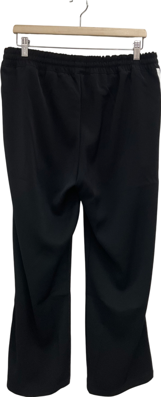 Seraphine Black Contrast Stripe Pull On Trousers UK 10