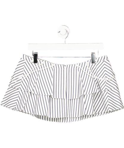 Prose & Poetry White Blue Striped Skirt UK S