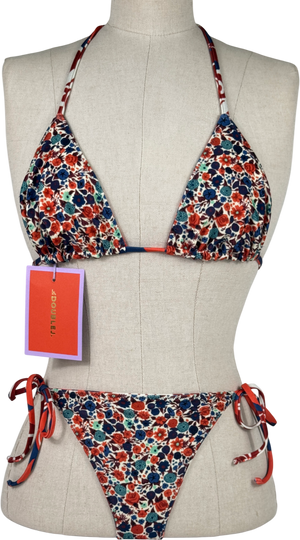 LA DOUBLEJ Multicoloured 2-piece Moonflower Reversible Bikini Set UK M