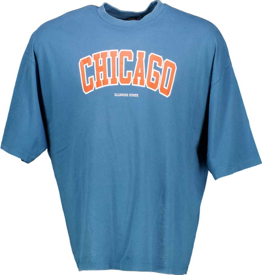 ASOS Blue Chicago Print T-Shirt UK L