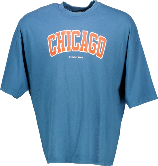 ASOS Blue Chicago Print T-Shirt UK L