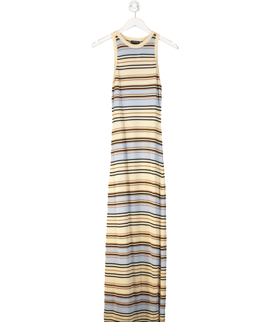 Karen Millen Beige Lightweight Stitch Detail Knitted Dress UK XS