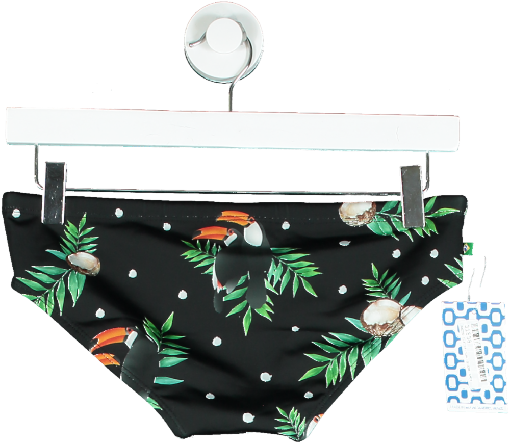 Carioca Black Toucan Print Bikini Bottoms UK S