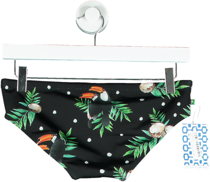 Carioca Black Toucan Print Bikini Bottoms UK S