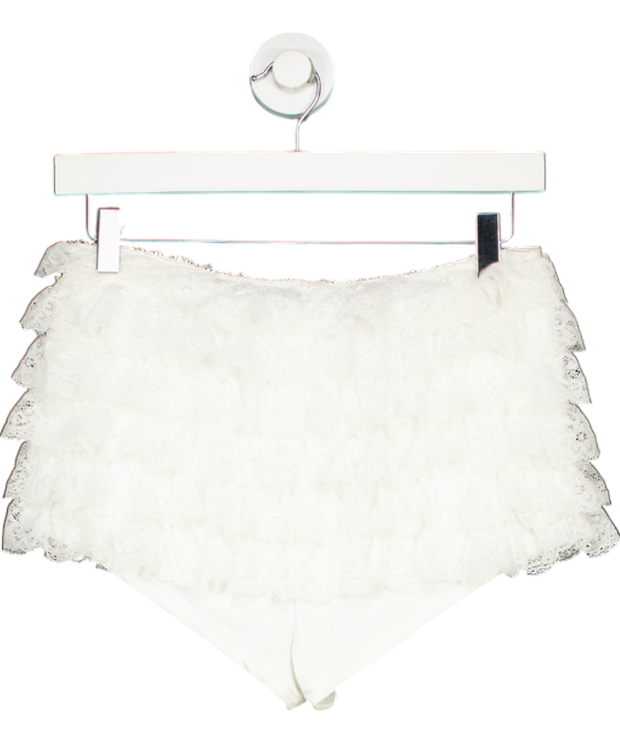 White Fox Adorable Thing Frill Skort White UK L