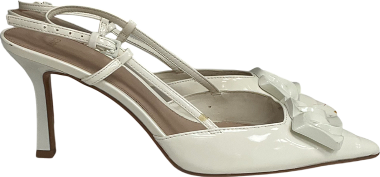 MANGO White Sling Back Heel Shoes UK 6 EU 39 👠