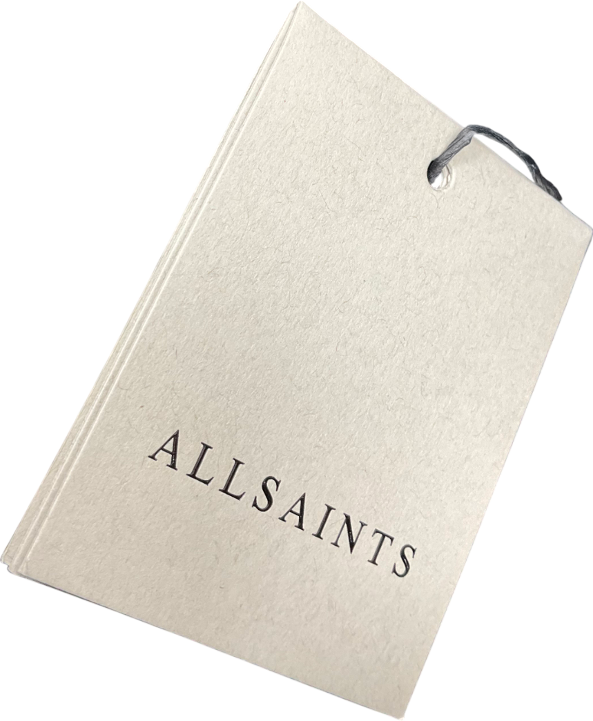 All Saints Black Arla Lea Leather Shorts UK 6