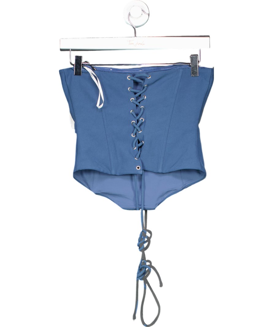 White Fox Blue Let It Go Strapless Bustier Top UK M