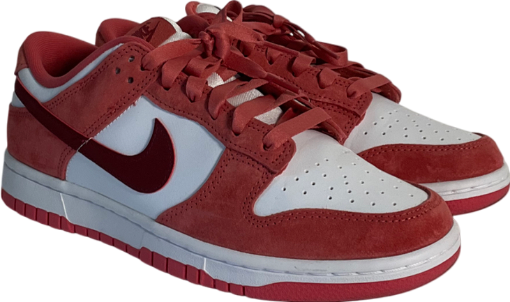 Nike Dunk Low Trainers White Team Red Dragon Red UK 6.5 EU 39.5 👠