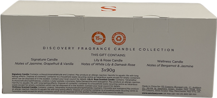 SANCTUARY SPA Discovery Fragrance Candle Collection Festive Gift Set