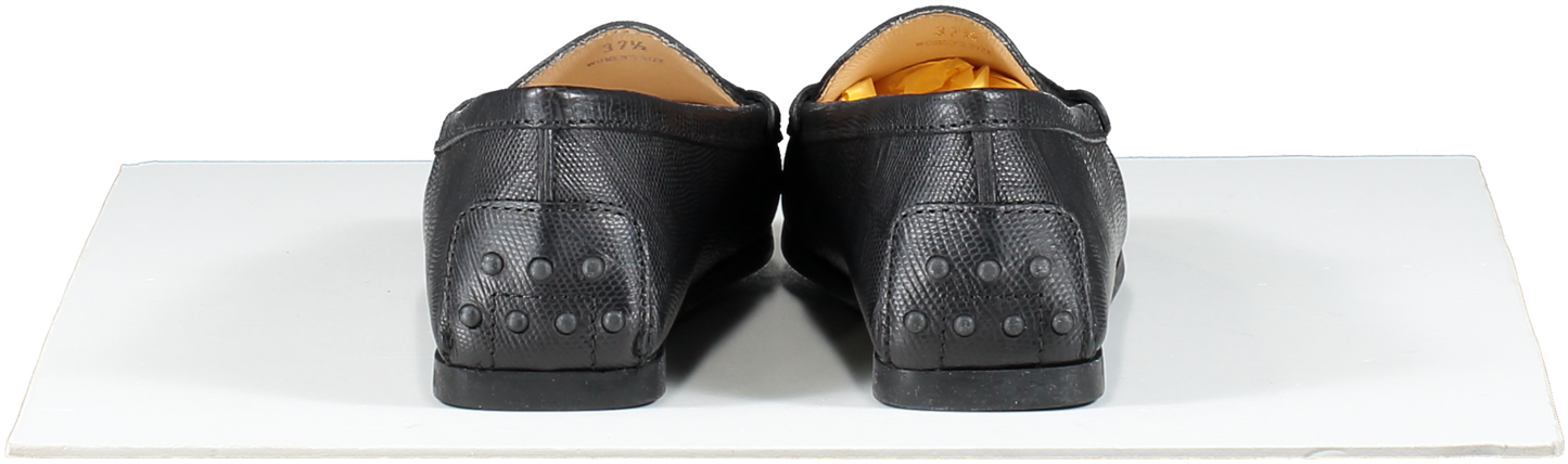 TOD's Black Gommino Leather Loafers UK 4.5 EU 37.5 👠
