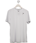 gymshark White Arrival V-neck Vented T-shirt UK XL