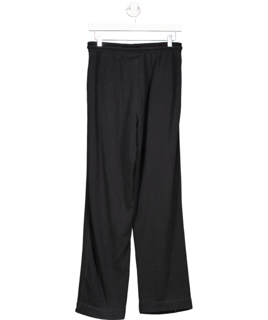 Ganni Black Embroidered Logo Jogger Trousers UK S