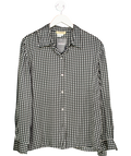 A.J.Christopher Black Long Sleeved Silk Blouse UK 14