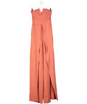 parallel lines Orange Parallel Lines Bandeau Wide Leg Jumpsuit With Leg Splits UK XS