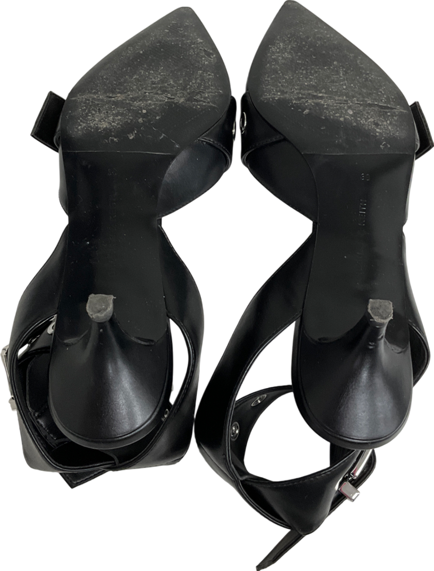 Charles & Keith Black Grommet-strap Kitten-heel Pumps UK 5 EU 38 👠