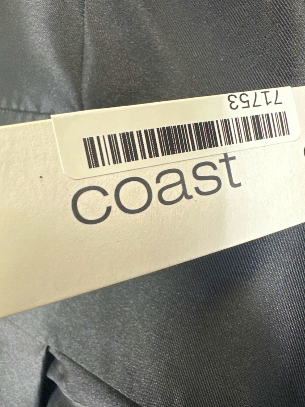 Coast Black Structured Deep V Full Maxi Dress UK 8