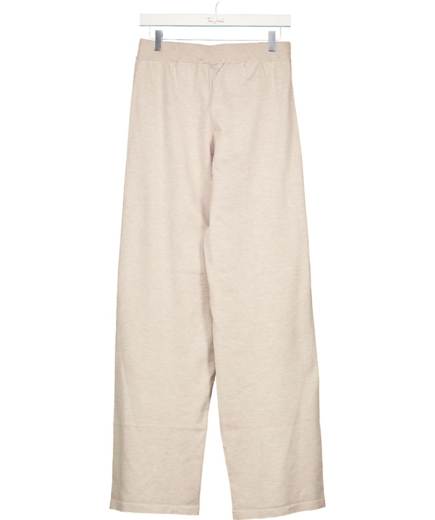 Saint Tropez Beige Mila Knit Wide Leg Trousers UK M