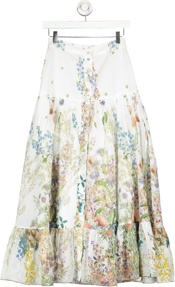 charoz ruiz White Golny Long Skirt UK XS