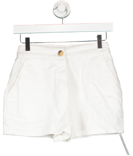 PrettyLittleThing White Cotton Shorts UK 6