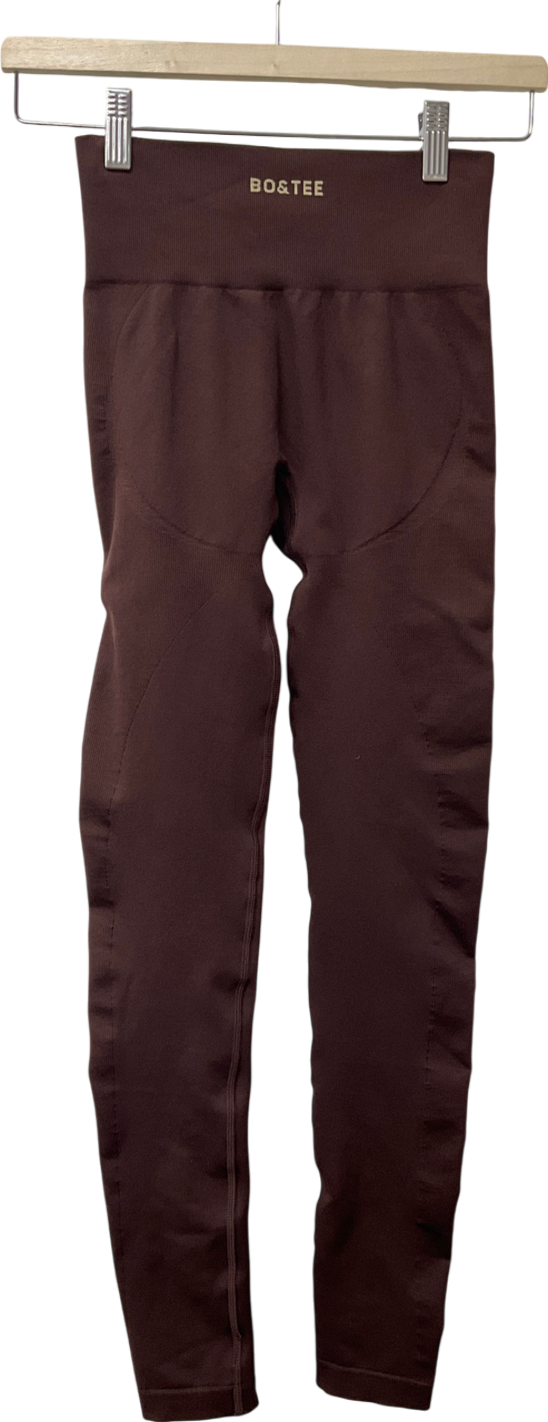 Bo + Tee Brown Super Sculpt Seamless High-waist Leggings In Chocolate UK XS