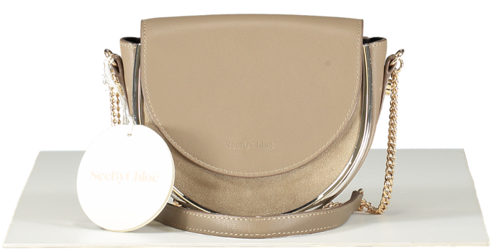 See by Chloé Beige Mara Evening Bag Motty Grey