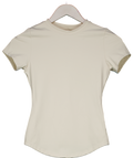 BOA Cream Short Sleeve Activewear Top UK XS