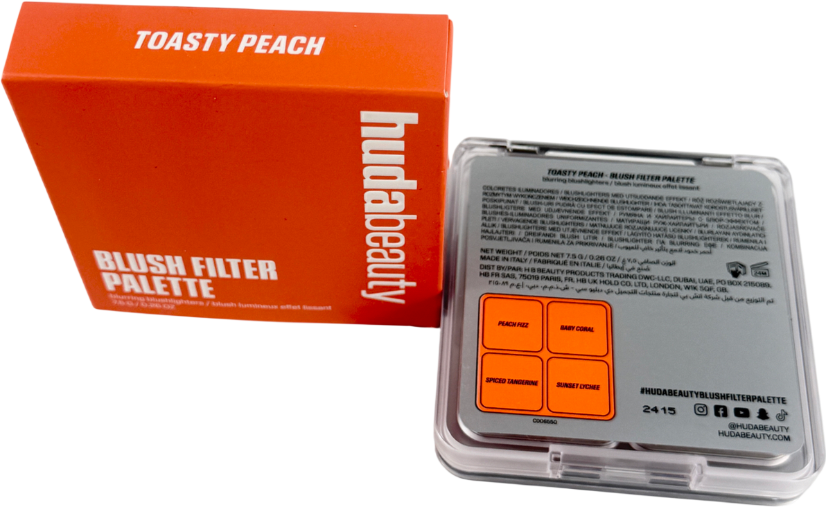 Huda Beauty Blush Filter Blurring Blushlighters Palette Toasty Peach 7.5g