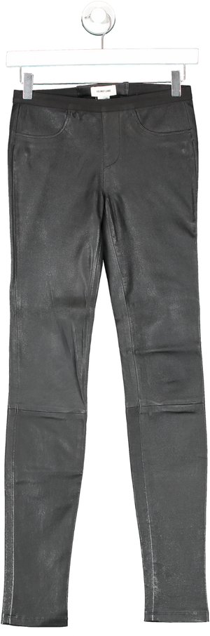 HELMUT LANG Black Stretch Leather Leggings SZ00 UK 4