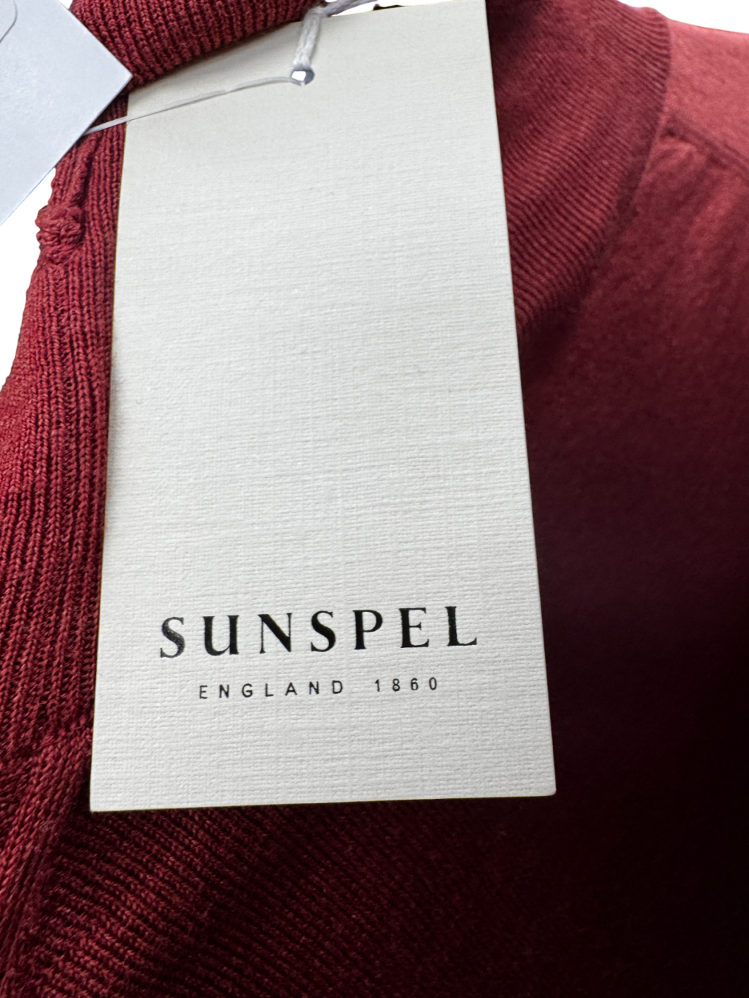 SUNSPEL Rust Brown Luxury Merino Wool & Silk Blend Roll Neck Jumper UK XS