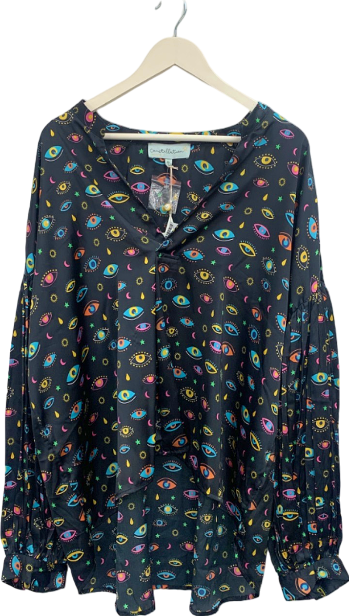 Constellation Black Eye Print Blouse UK XL