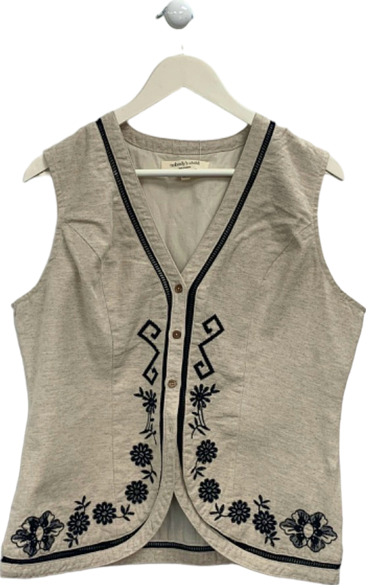 Nobody's Child Beige Embroidered Vest Top UK 16