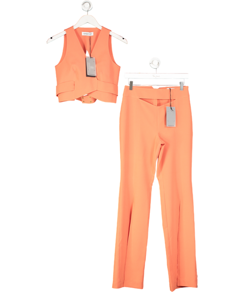 Quatervois Orange 2-piece Top And Trouser Suit Fr36 UK 8