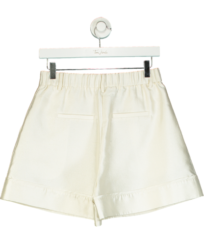 by malina Cream Satin Shorts UK S