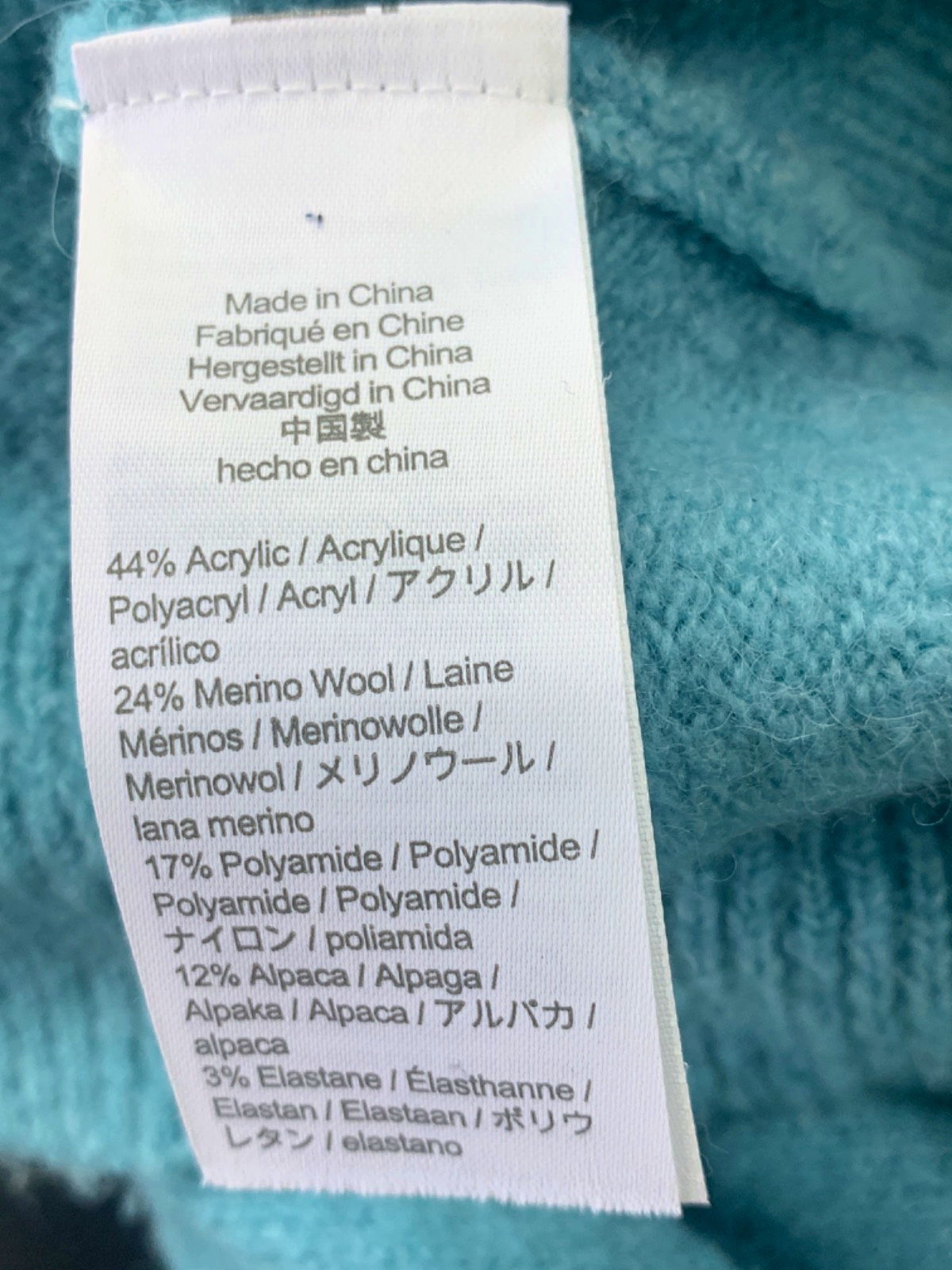 J.Crew Teal Half-Zip Sweater UK S