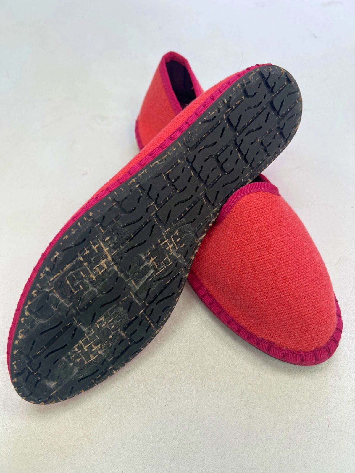 Fuchsia Red Hand Made Slippers EU 36 UK 3