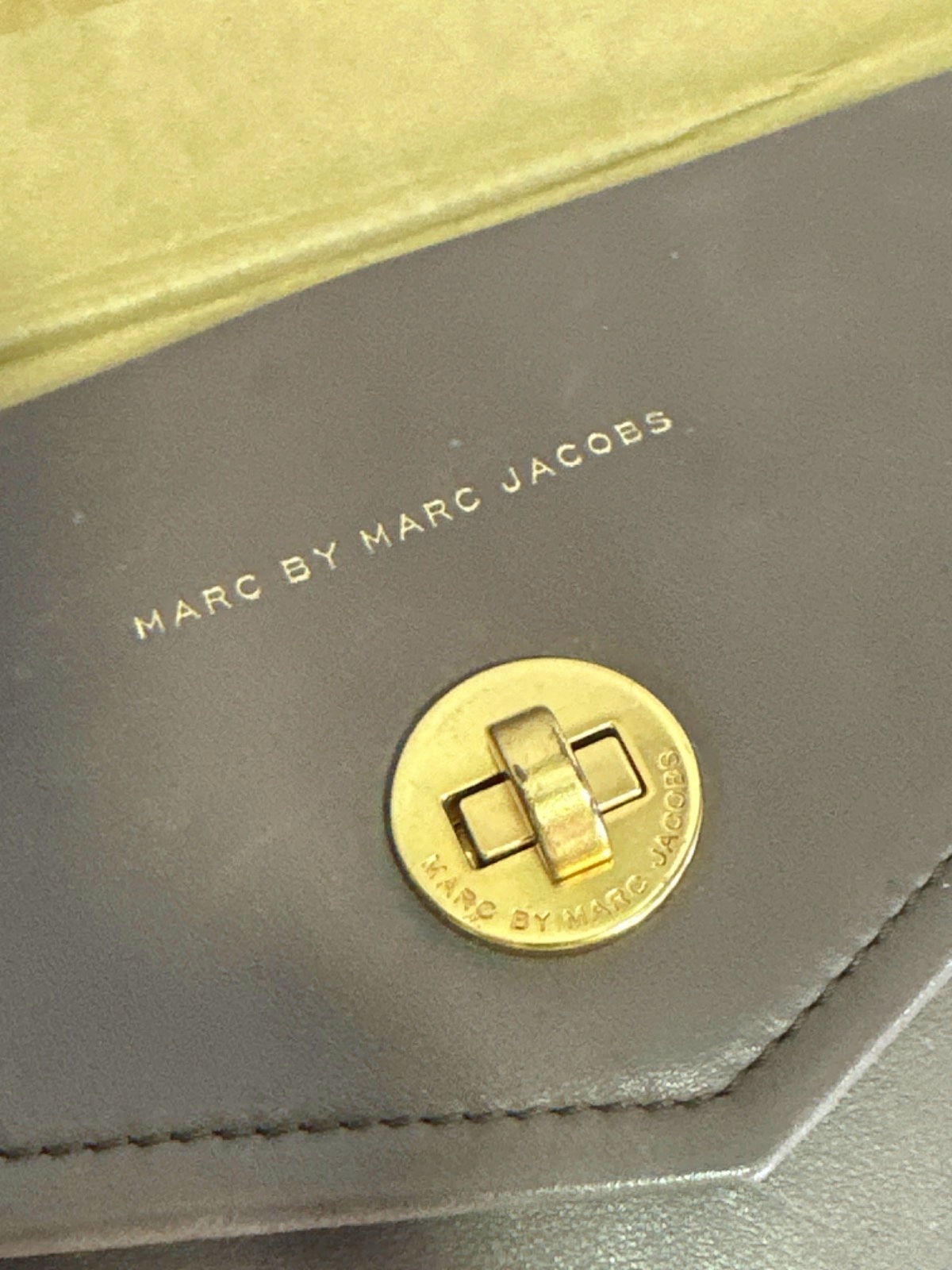 Marc by Marc Jacobs Taupe Leather Oversize clutch bag