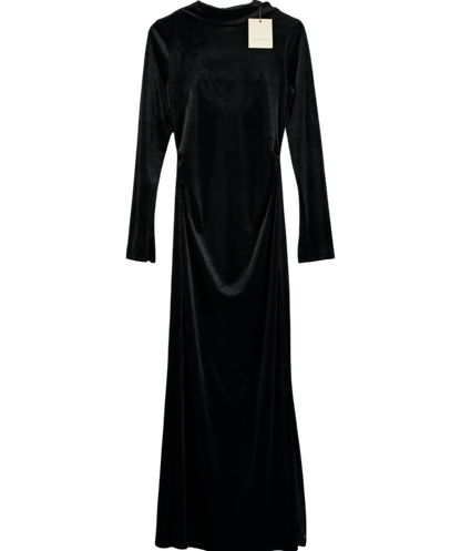 All Saints Black Amoret Velvet Dress UK 10