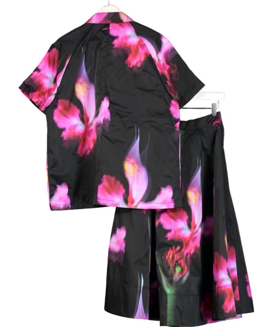 Marc Jacobs Black Abstract Print Shirt And Skirt Co-ord UK XS/S
