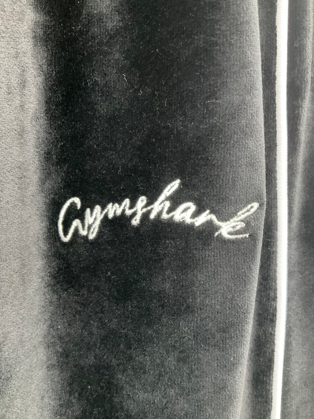 gymshark Black Velour Joggers UK XS