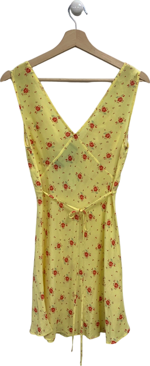 Réalisation Yellow Floral Silk Dress UK S