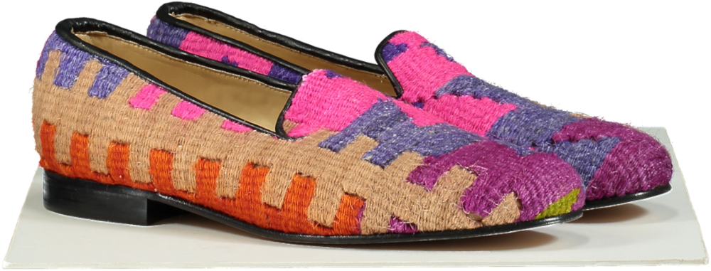 Arthur Sleep Albert Multicolour Kilim Slipper Loafers UK 11