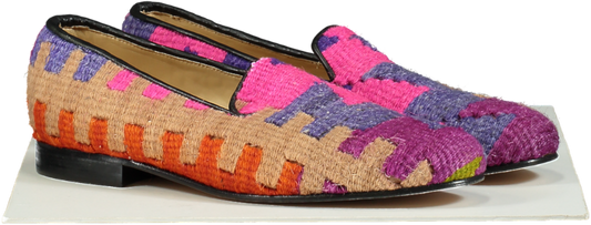 Arthur Sleep Albert Multicolour Kilim Slipper Loafers UK 11