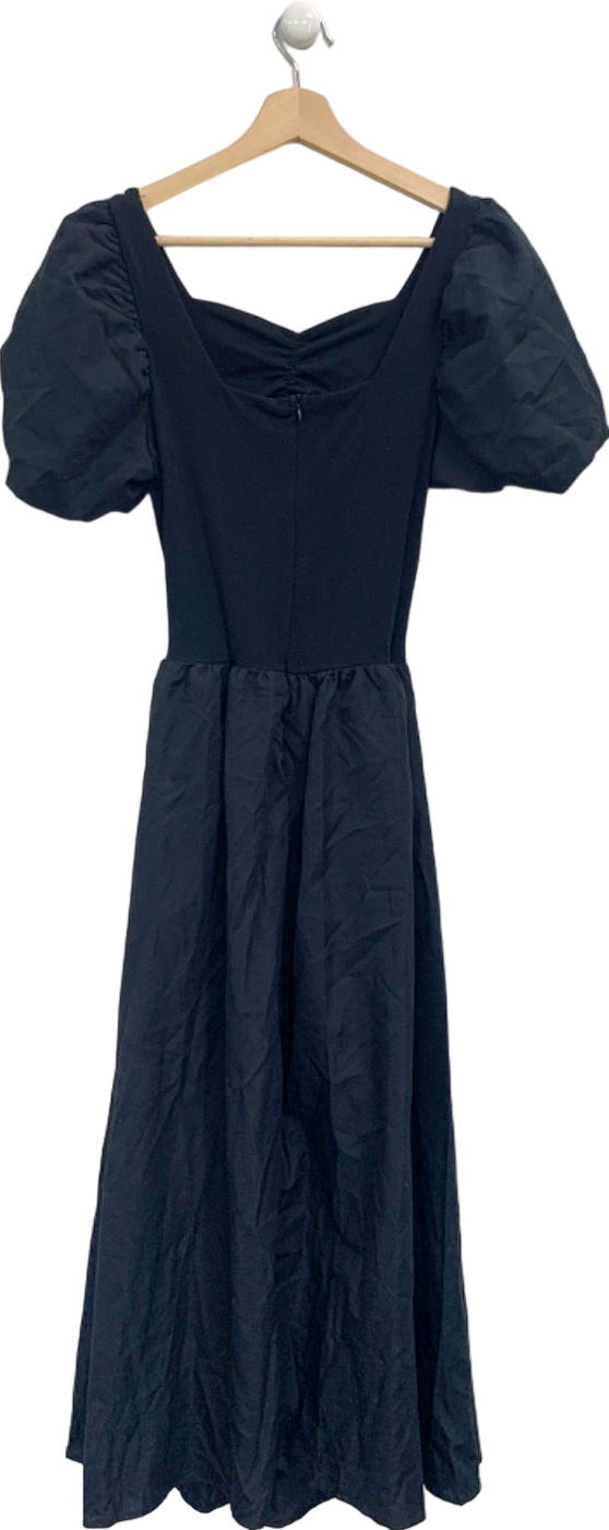Black Puff Sleeve Cut-Out Dress UK XS/S