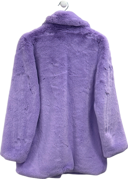 Fashion Nova Purple Faux Fur Coat UK XS