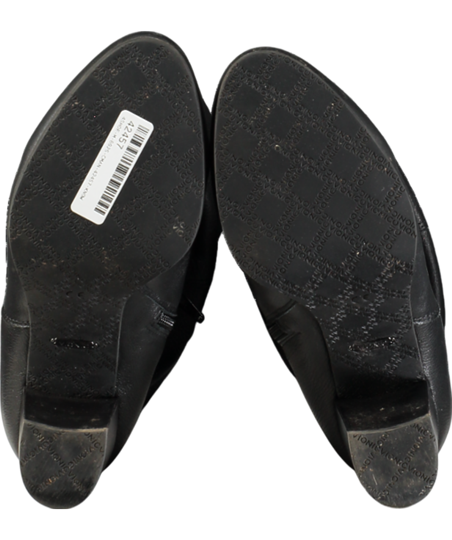 vionic Black Block Heel Knee High Boots UK 6 EU 39 👠