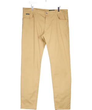 Dolce & Gabbana Beige Skinny Cotton Trousers It 56 W39