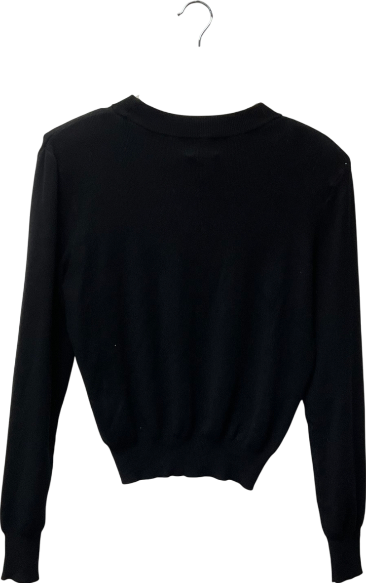 H&M Black Shoulder-pad Jumper UK S
